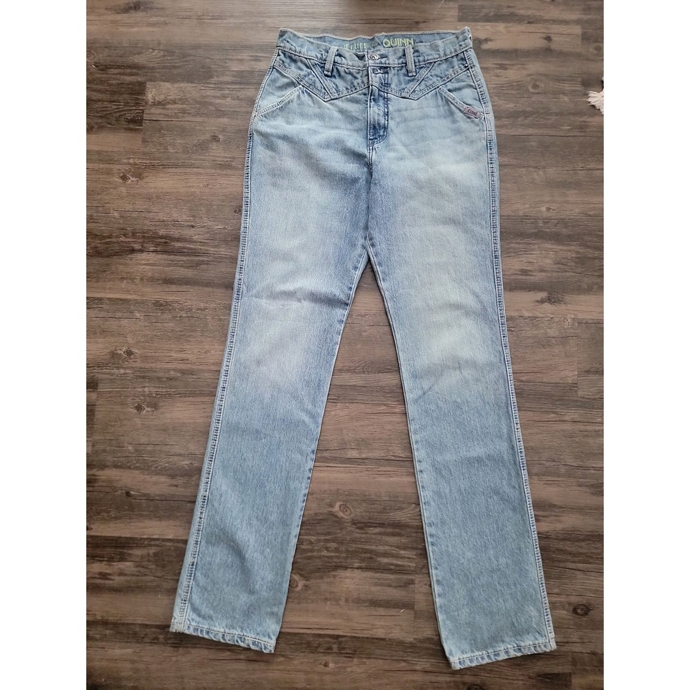Cruel Girl Quinn Jeans Womens 29/7XL Light Wash Western Yoke High Rise Straight